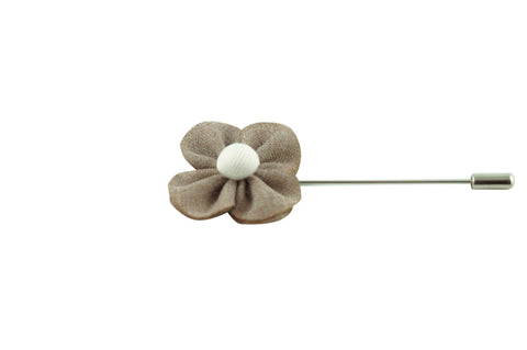 Light Brown Poppy Lapel Flower