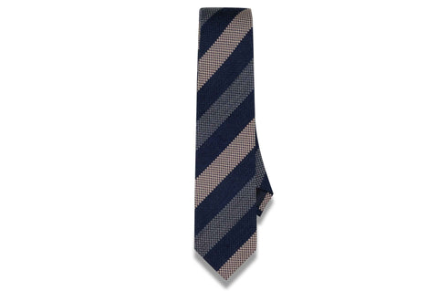 Criss Cross Purple Wool Skinny Tie