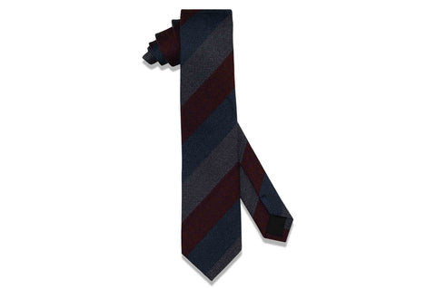 Criss Cross Purple Wool Skinny Tie