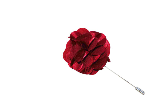 Maroon Lap Lapel Flower