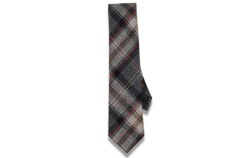 Criss Cross Purple Wool Skinny Tie