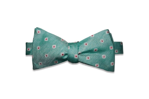 Floral Effect Silk Bow Tie (Self-Tie)