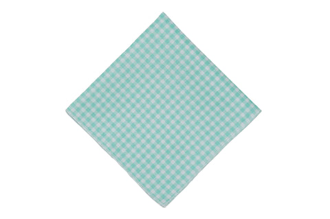Mint Gingham Cotton Pocket Square