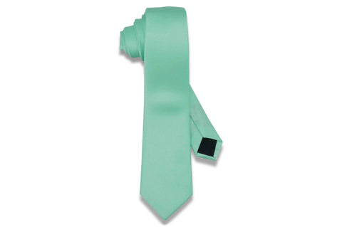 Green Pin Dots Skinny Tie