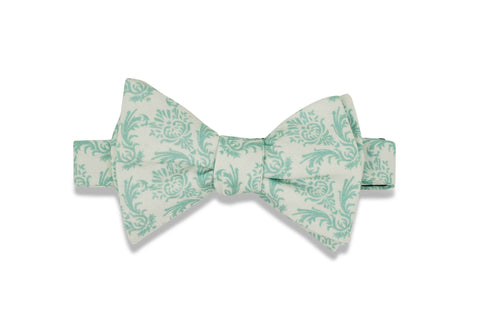 Navy Gold Paisley Cotton Bow Tie (pre-tied)