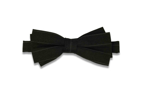 Navy Gold Paisley Cotton Bow Tie (pre-tied)