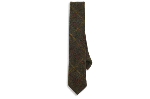 Criss Cross Purple Wool Skinny Tie