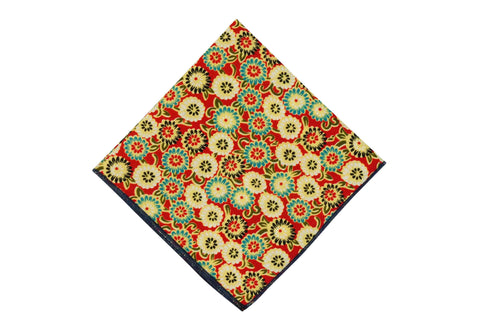 Orange Blossom Cotton Pocket Square