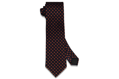 Orange Flowers Silk Tie