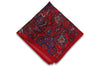 Paisley Fire Silk Pocket Square
