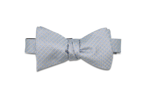Platinum Blue Silk Bow Tie (self-tie)