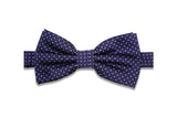 Purple Dots Silk Bow Tie (Pre-Tied)
