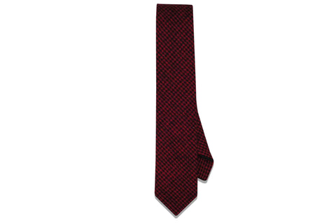 Criss Cross Purple Wool Skinny Tie