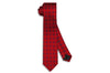 Red Medallion Flowers Silk Skinny Tie