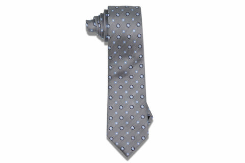 Silver Space Silk Tie