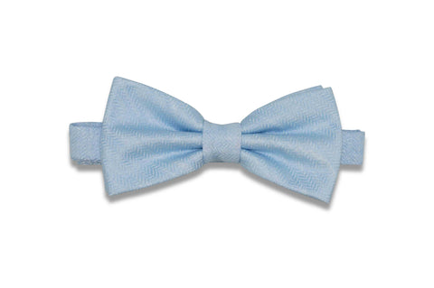 Green Dotted Linen Bow Tie (Pre-Tied)