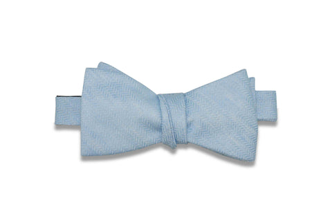 Green Dotted Linen Bow Tie (Pre-Tied)