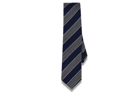 Criss Cross Purple Wool Skinny Tie