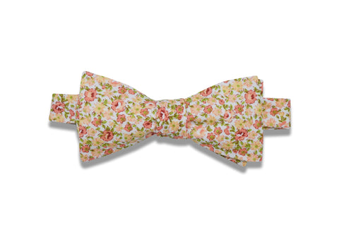 Navy Gold Paisley Cotton Bow Tie (pre-tied)