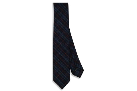 Criss Cross Purple Wool Skinny Tie