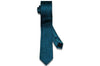 Teal Herringbone Silk Skinny Tie