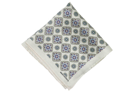 White Board Silk Pocket Square