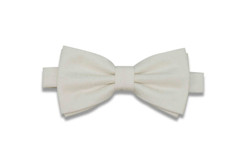 Green Dotted Linen Bow Tie (Pre-Tied)