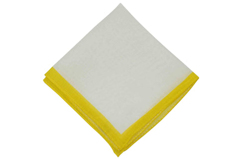 Champagne Web Linen Pocket Square