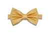 Yellow Double Diamonds Silk Bow Tie (pre-tied)