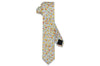 Yellow Orange Floral Cotton Skinny Tie