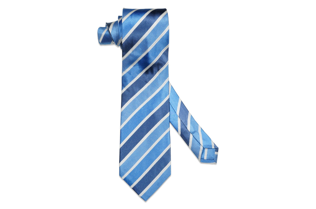 Stripes Blues Silk Tie
