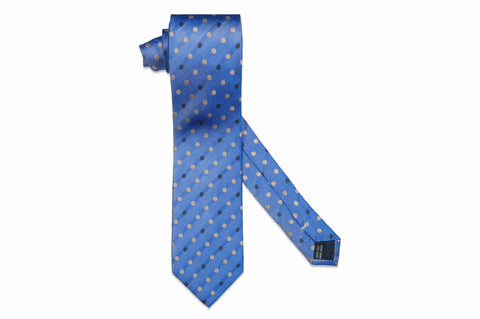 Dotted Blue Silk Tie