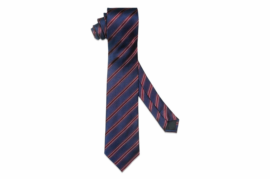 Helston Burgundy Silk Skinny Tie