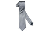 Silver Shine Silk Skinny Tie