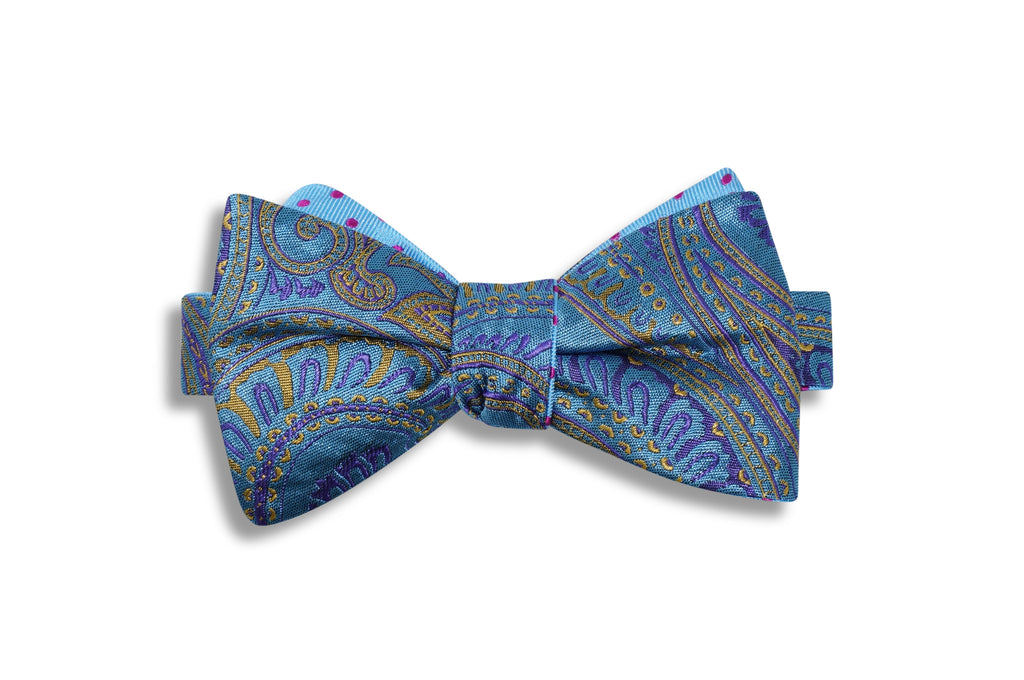Pink Dot Patterned Silk Bow Tie (self-tie)