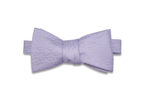 Periwinkle Purple Dots Silk Bow Tie (self-tie)