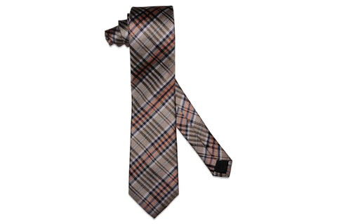 Alliance Brown Silk Tie