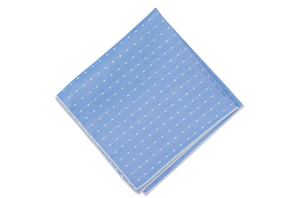 Aquamarine Diamond Silk Pocket Square