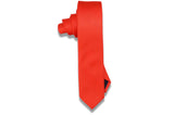 Aristocrat Orange Polyester Skinny Tie