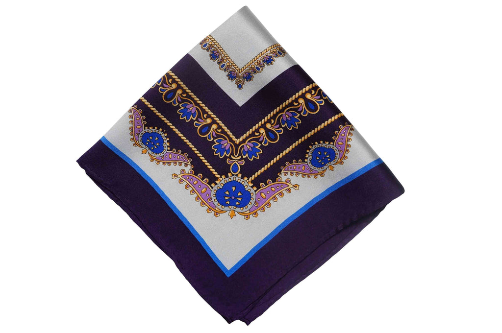 Aylesbury Purple Silk Pocket Square