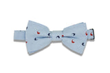 Baby Blue Dolphin Cotton Bow Tie (pre-tied)