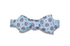 Baby Purple Flowers Silk Bow Tie (self-tie)