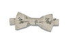 Beige Fade Flowers Cotton Bow Tie (pre-tied)