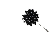 Black Dot Lapel Flower