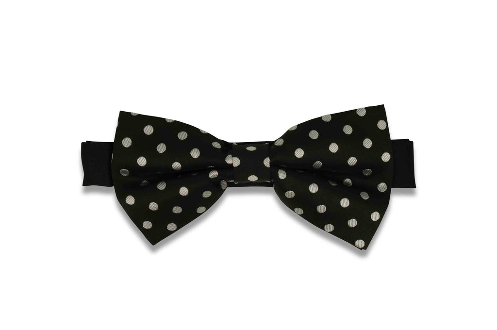 Black Dotted Bow Tie (PRE-TIED)