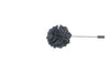 Black Mini Checks Lapel Flower