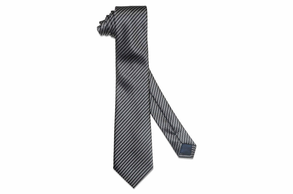 Black Shine Silk Skinny Tie