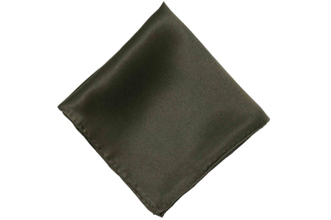 Light Black Grey Silk Pocket Square