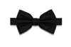 Black Textured Flowers Silk Bow Tie (Pre-Tied)