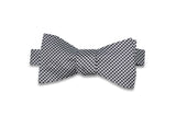 Black White Gingham Silk Bow Tie (self-tie)